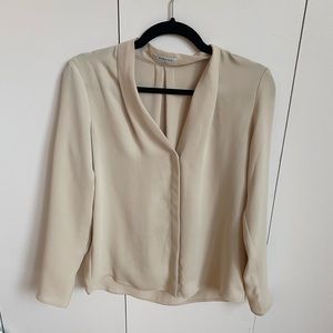 Babaton cream long sleeve top aritzia